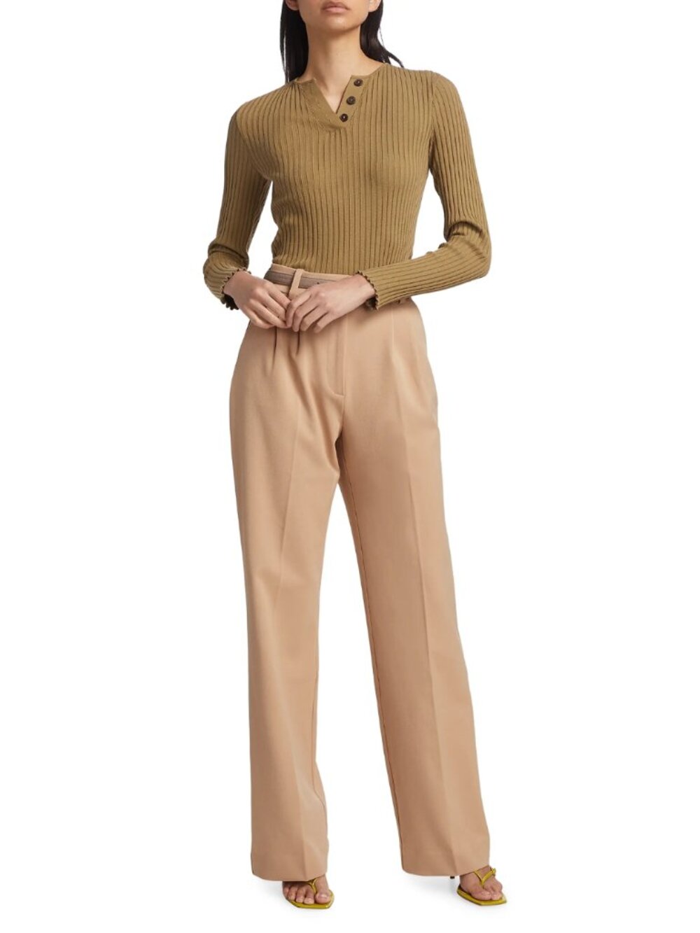 Favorite Daughter The Favorite Pleated Wide-Leg Pants Size 6